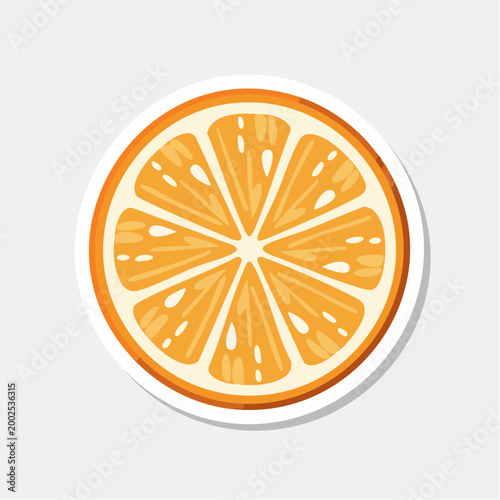 Stylized illustration of a fresh orange slice