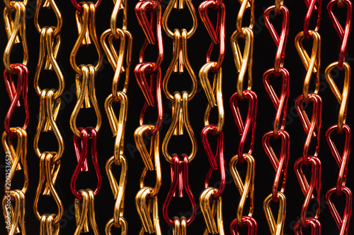 Red and gold chain decorations