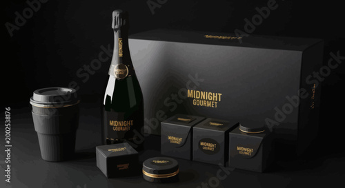 A sophisticated gifting set with champagne and gourmet treats, perfect for special occasions or corporate events