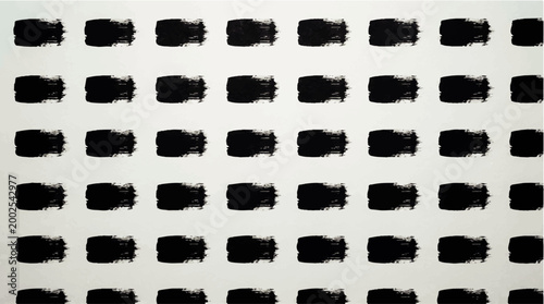 Abstract Black Brush Strokes on White Background A Minimalist and Modern Design