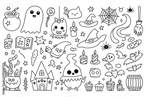 Black and white of diverse hand-drawn and animals stars