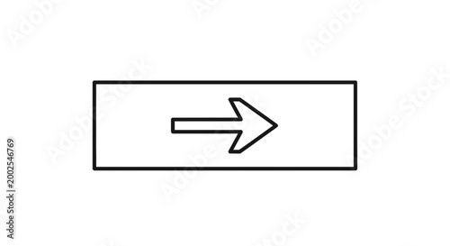 Simple Arrow Icon on White Background