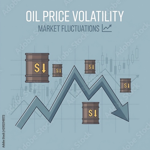 Oil Price Volatility and Market Fluctuations Infographic