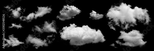 Photography Cloud sky set of isolated white clouds with various shape and size on transparent background