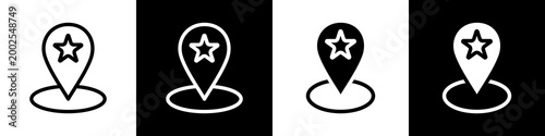 Favorite black and white icon design concept