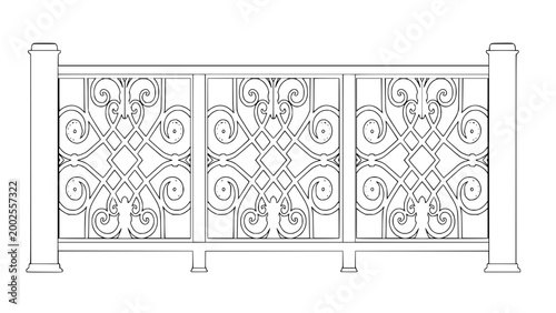 Classical Balustrade in Vector 2D
