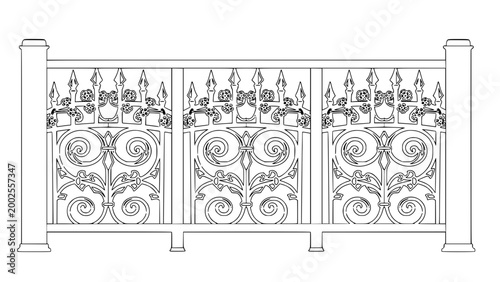 Classical Balustrade in Vector 2D
