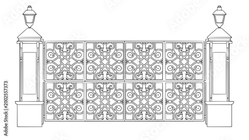 Classical Balustrade in Vector 2D
