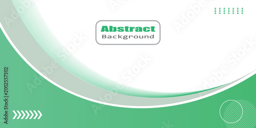 Green Abstract Wave Background with Soft Gradient Curves,