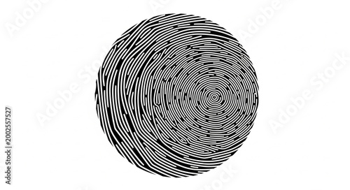 fingerprint on white background