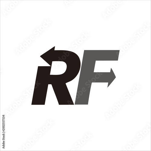 Print RF letter logo design for your company name and brand