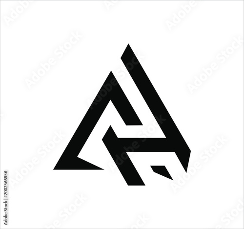 Free Download ah ha h a letter logo design. Minimal monogram emblem, classic style  Alphabet vector logo design. Premium Business logo, White background - GFXLoad
