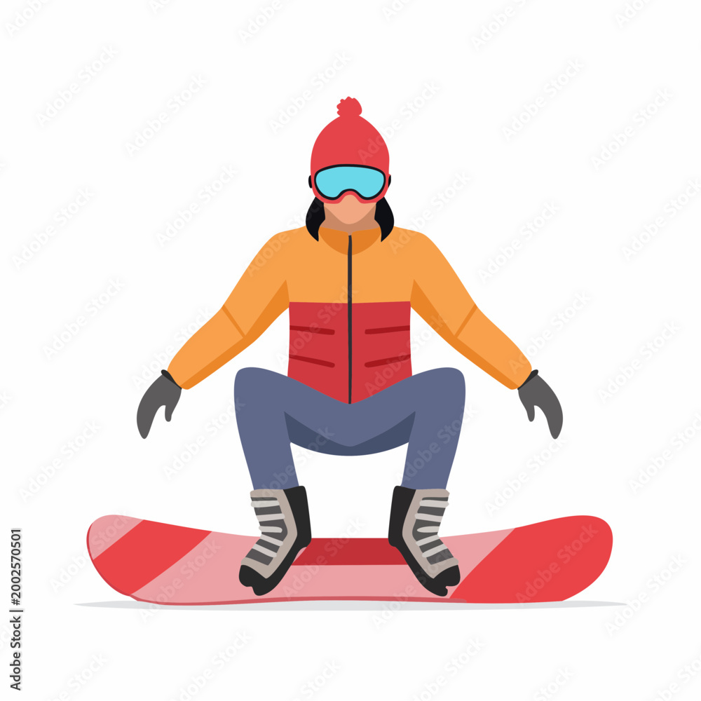 Fototapeta premium Snowboarder Performing a Jump