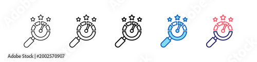 Performance Review Icon In 5 Different Styles Set Collection.   