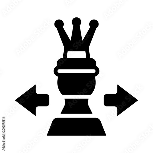 Strategy Icon - Solid Black