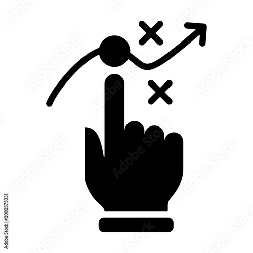 Planning Icon - Solid Black