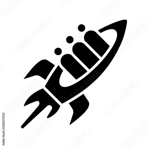 Agile Teamwork Icon - Solid Black