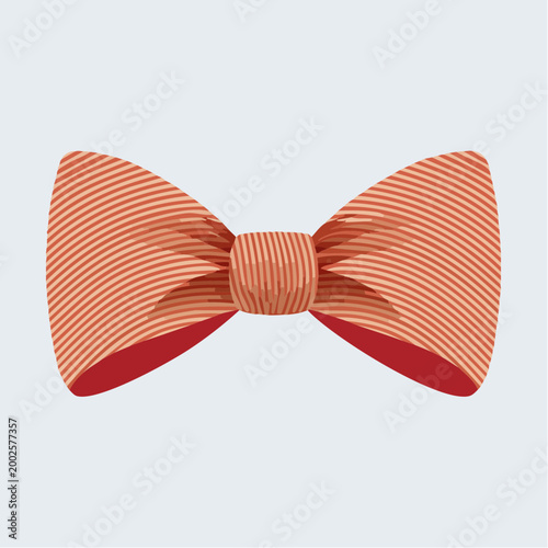 Striped Bow Tie Illustration