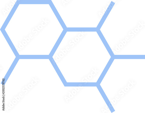 Biological icon in blue