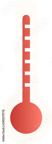 Thermometer in red
