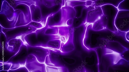 Futuristic Fluid Motion Graphics Ethereal Violet Background. 4K Seamless Loop