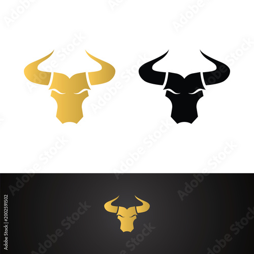 Animal Logo Bull Beast Modern Minimalist Vector Design
