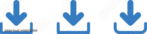 Obraz na płótnie Download icon stroke and curvature comparison set