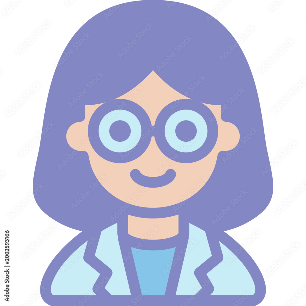 Fototapeta premium Science laboratory icon, featuring experiment, research, chemistry and biology symbols, modern flat design for education, lab equipment, medical and scientific