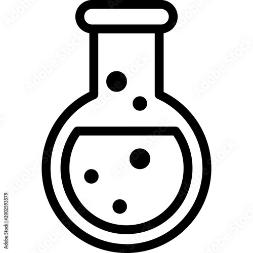 Science laboratory icon, featuring experiment, research, chemistry and biology symbols, modern flat design for education, lab equipment, medical and scientific