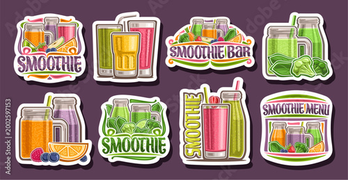 Vector label set for Smoothie