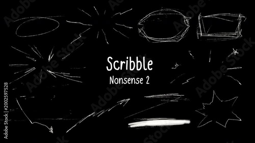Hand Drawn Scribble Line Animation Effect style2, pencil sketch doodle arrows, wiggle texture, scratch abstract marks, imperfect street art, overlay, alpha channel transparent background in-out motion