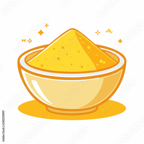 Bowl of Yellow Powder