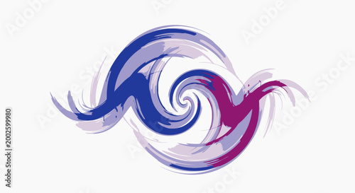 Abstract flowing wave swirl background with blue and purple dynamic paint motion, modern fluid energy design for branding, technology posters, creative banners and stylish wallpapers