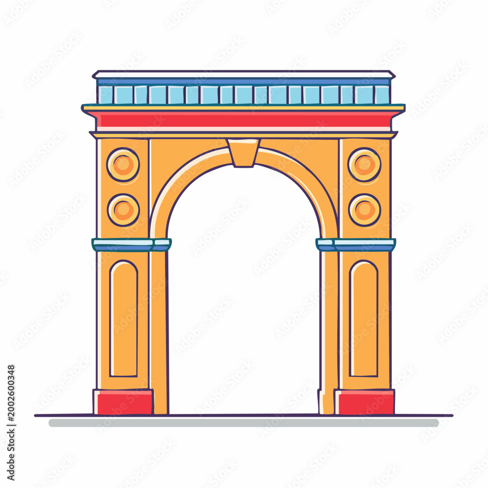 Fototapeta premium Stylized Illustration of an Archway