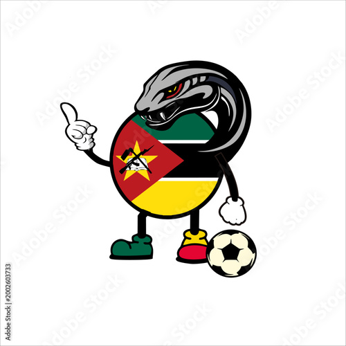 Print Design the Mozambique football mascot for your country's icon and identity