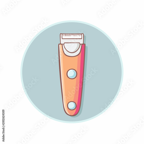 Stylized Illustration of a Hair Trimmer