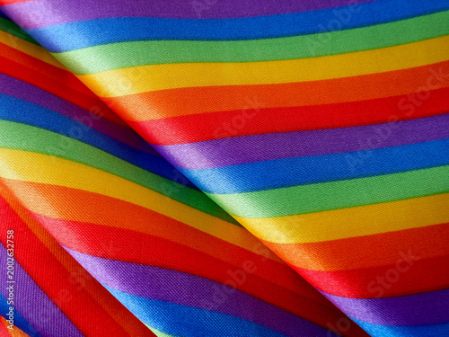 Rainbow cloth texture. Colorful fabric background