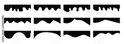 Header shape background for website design. Vector blue border for banner. Abstract divider for bottom or frame of template and web page. Presentation wavy and curve separator.