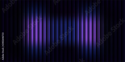 Dark Purple Neon Abstract Background with Glow and Vertical Line Texture