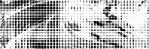 grunge Halftone white and black dots pattern and black gradient grunge texture background. Dotted line comic sport style vector illustration