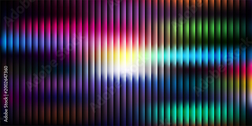 Multicolor Neon Abstract Background with Vibrant Glow and Vertical Stripe Effect