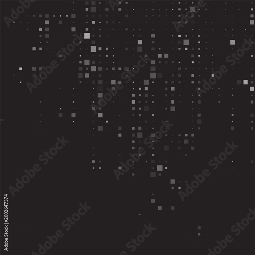 Monochrome geometric vector background. Abstract halftone illustration pattern. Vintage texture