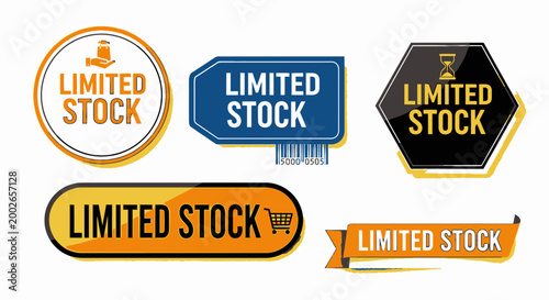 Limited Stock Availability Badges Collection, Sales Promotion Stickers