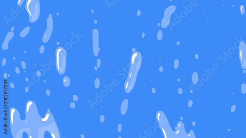 Cartoon water wave splash reveal transition on chroma key green screen