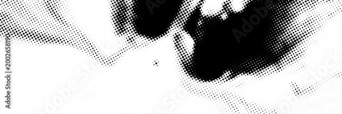 grunge Halftone white and black dots pattern and black gradient grunge texture background. Dotted line comic sport style vector illustration