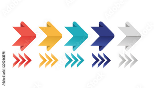 Colorful paper arrows a vibrant collection of folded paper art