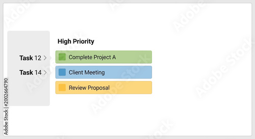 Business task management, project planning, to-do list, productivity vector icons