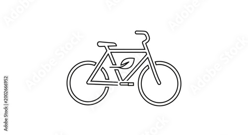Bicycle Outline Drawing Side View.