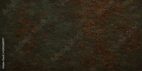 Obraz na plátně A vintage aged brown iron surface features a heavily textured rusty metal backgr