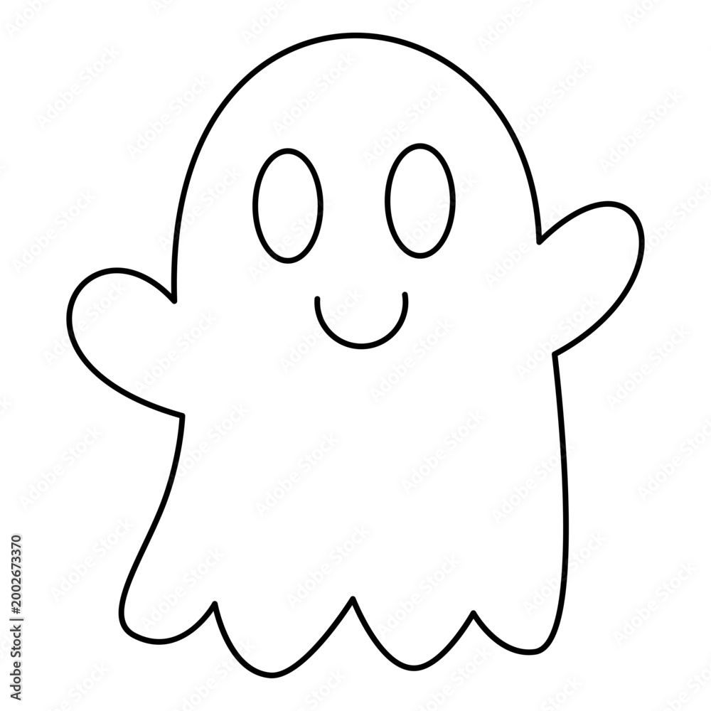Obraz premium Friendly Little Ghost Character
